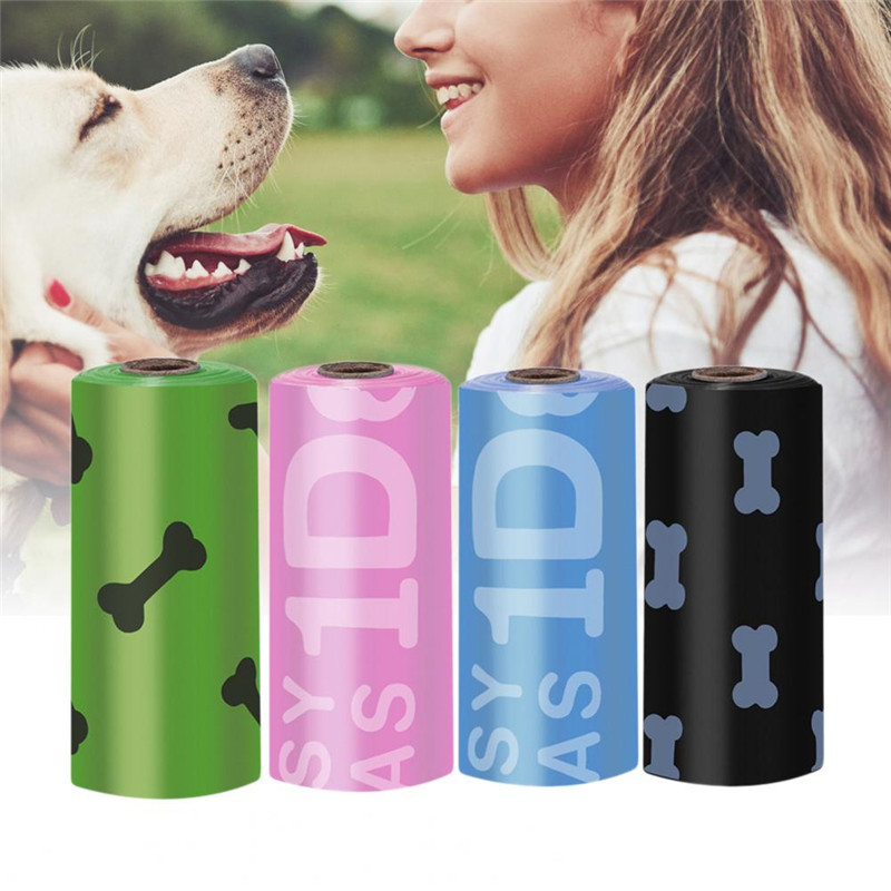 Sacs à déjections biodégradables chien — 6 rouleaux de 15 6