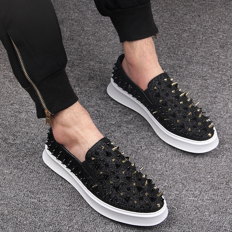 Large Size Rivet Platform Men's Shoes