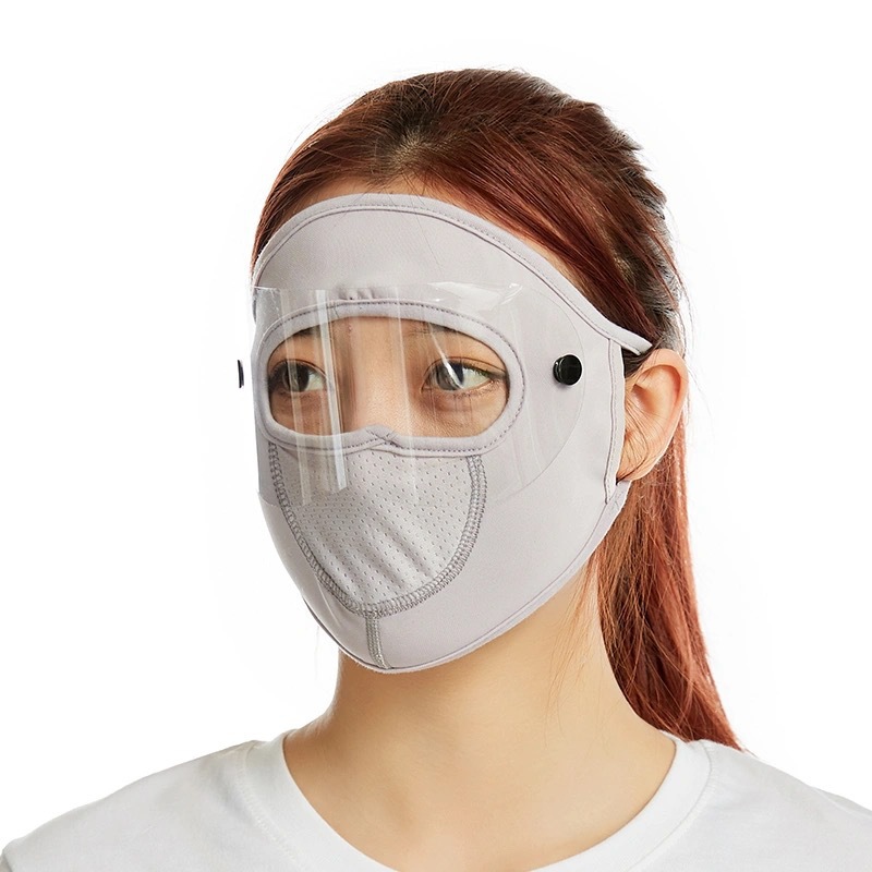 Summer New Windproof Ice Mask Eye Protection Lens Washable And Dustproof Outdoor Riding Mask Ice Mask Gray - Shop at LoveMi