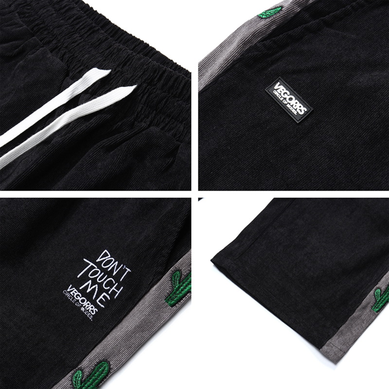 Thin Style Spring Summer Straight Casual Pants Men'S And Women'S Loose Size Wide Leg Pants Corduroy Pants