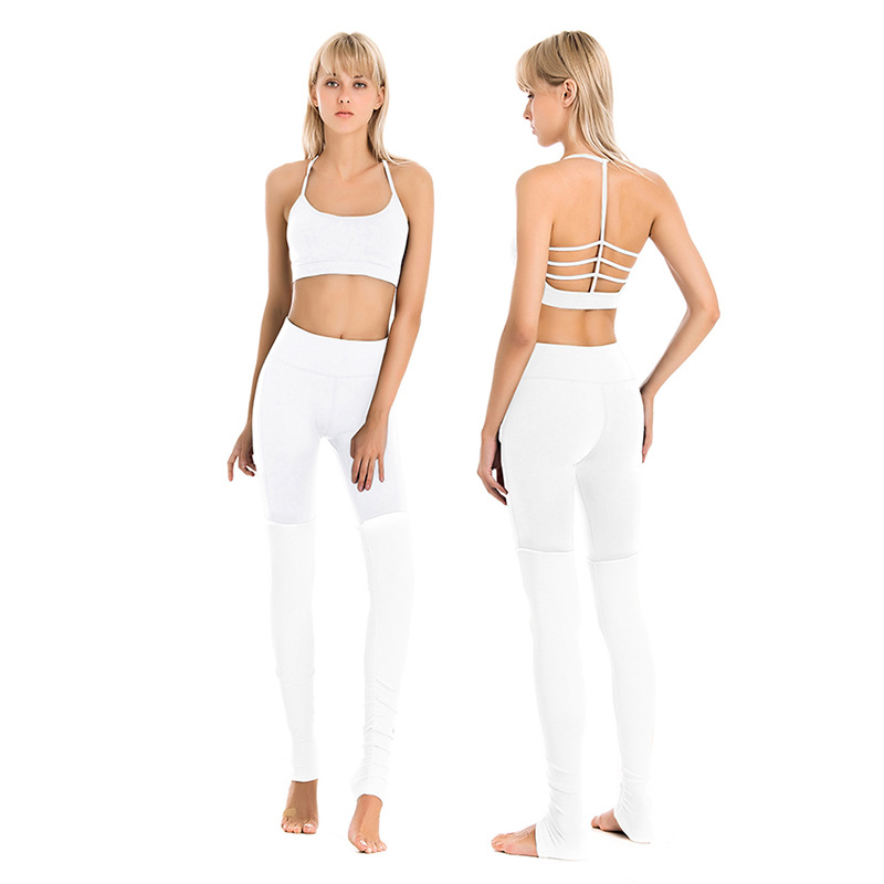 Two-piece Tight-fitting Hollow Sports Fitness Suit