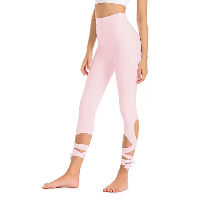 Ballet Dance Pants Winding Yoga Pants Pink - Shop at LoveMi