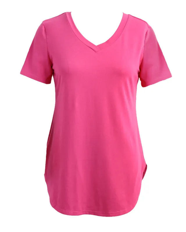 Women's T shirt Summer Plus Size Tee Basic Shirts Red - Shop at LoveMi