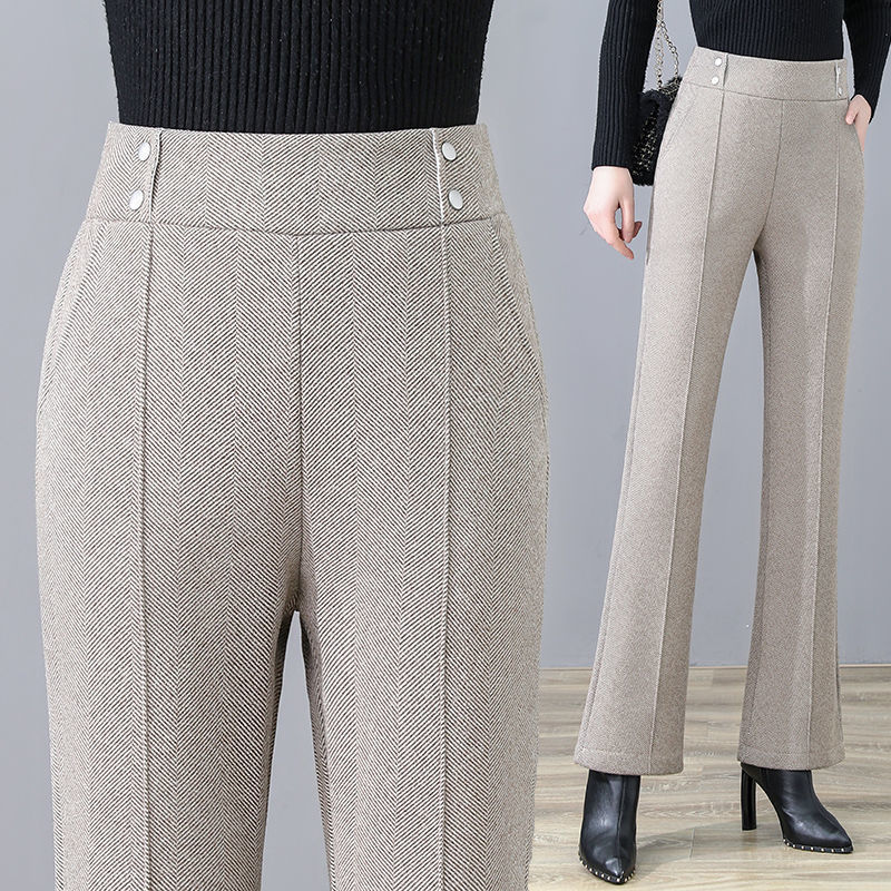 Title 4, Womens Wool High-Waisted Flared Pants offer a ...