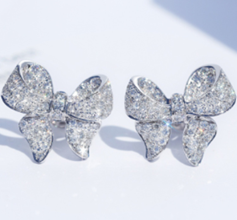 Full Diamond Princess Style Earrings Earrings