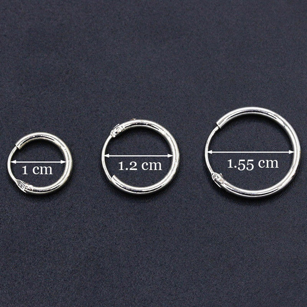 Vintage Glossy Geometry Round Circle Black Gold Silver Color Earrings for Women Kolczyki Damskie Hoop Earring Pendientes Mujer