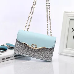 Chain Female Bag Fashion One-shoulder Messenger Bag - Blue - View 1