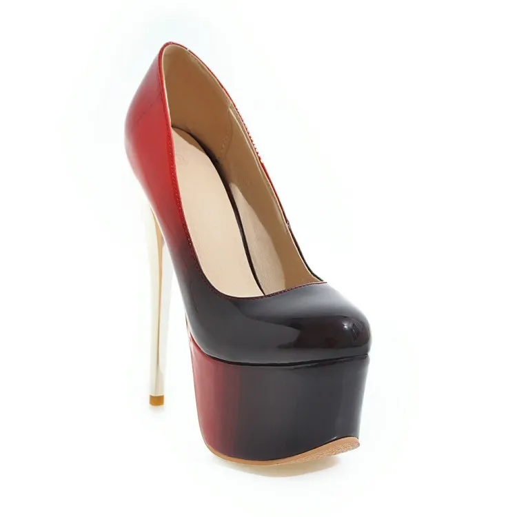 Nightclub Stiletto Platform High-heeled Shoes - Red