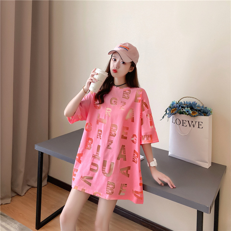 Title 2, Korean Style Loose Short-Sleeved t-Shirt Women