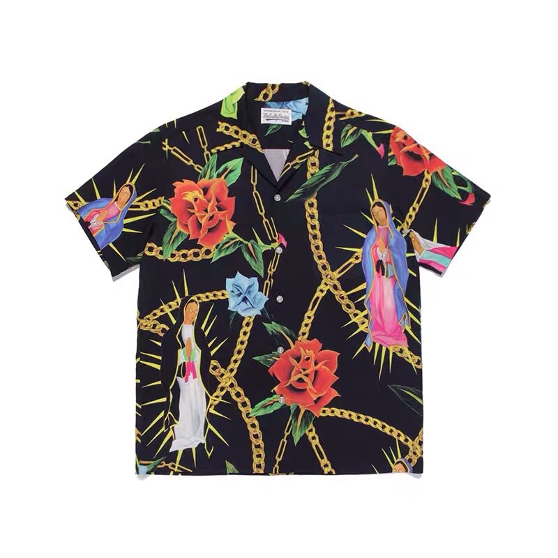 Title 4, Hawaiian Shirt Virgin Mary Short Sleeve Shirt