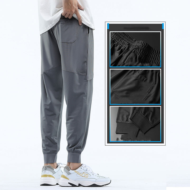 Title 3, Mens Casual Pants Summer Ice Silk Breathable N...