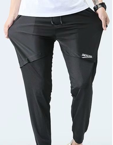 Title 4, Mens Casual Pants Summer Ice Silk Breathable N...