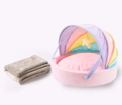 Rainbow Cat Nest Mat For All Seasons Use