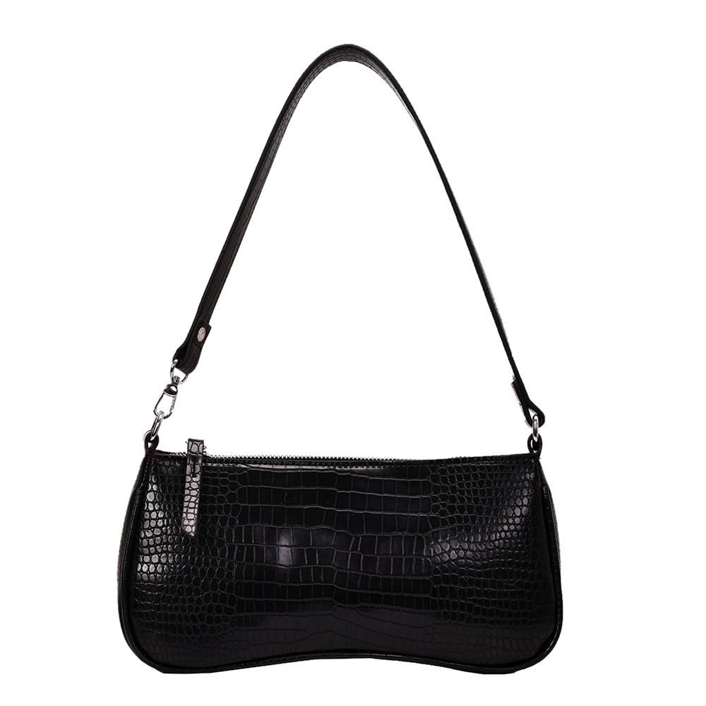 French Vintage Texture Underarm Bag Black - Shop at LoveMi