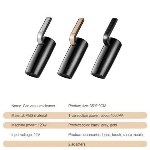 Car Vacuum Cleaner 120W Strong Suction Wet and Dry
