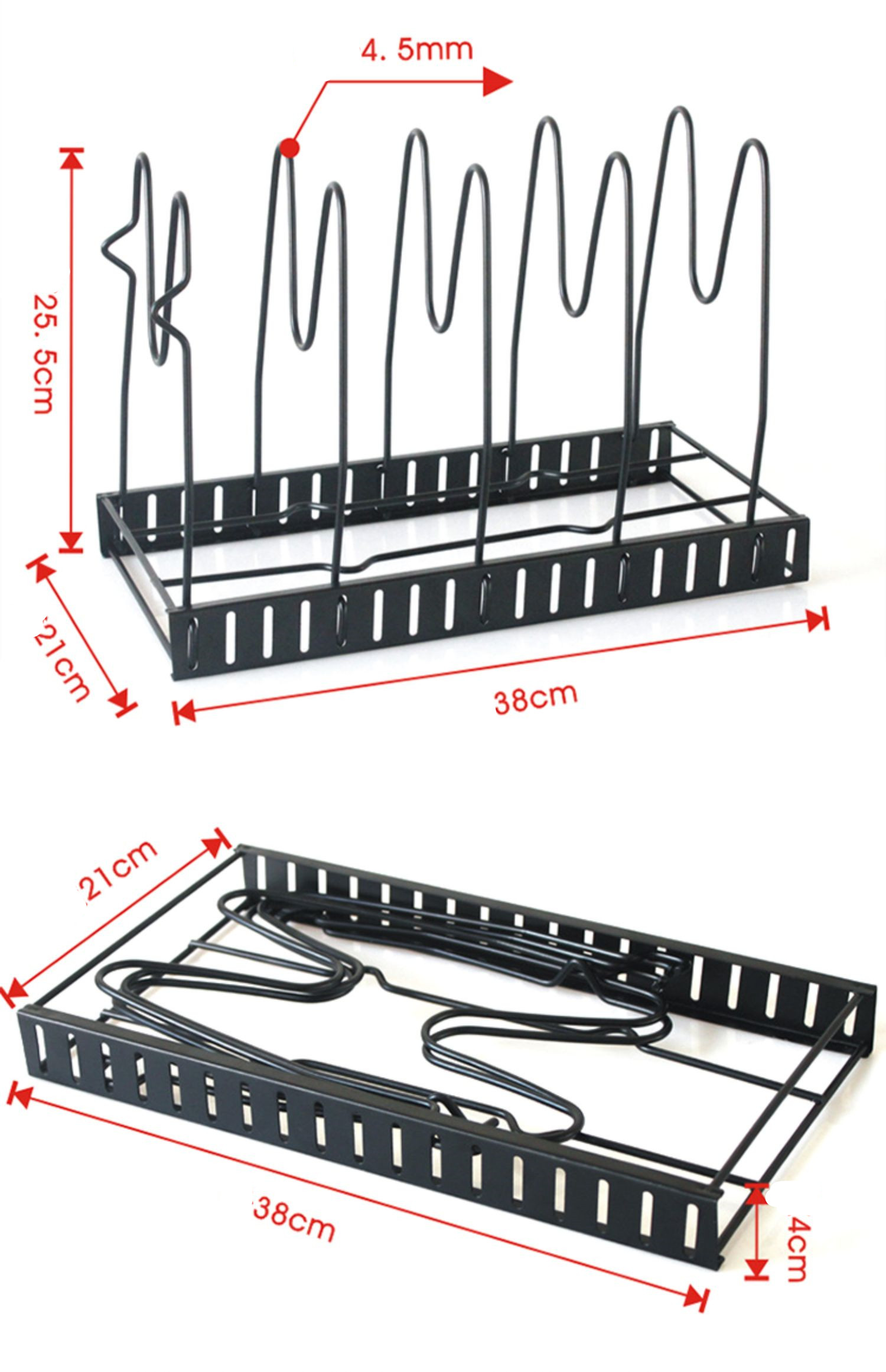 Title 1, Thickened Pot Cover Rack Cutting Board Shelf Po...