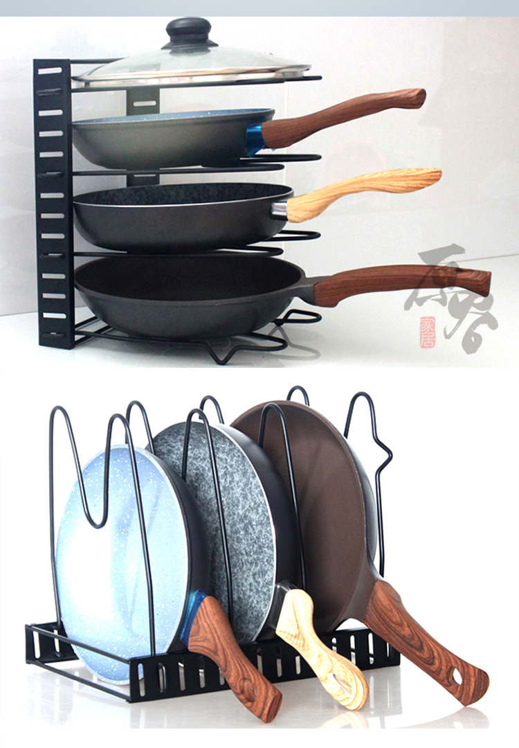 Title 7, Thickened Pot Cover Rack Cutting Board Shelf Po...