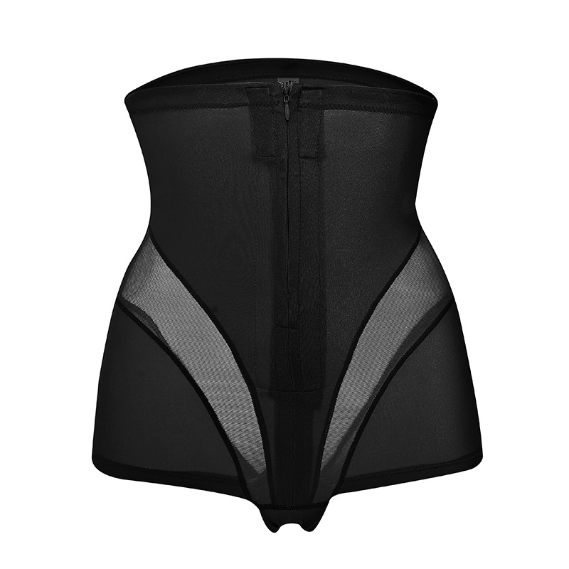High Waist Breasted Zipper Belly Panties Corset Large Size Hip Lifting Women's Body Shaping Pants
