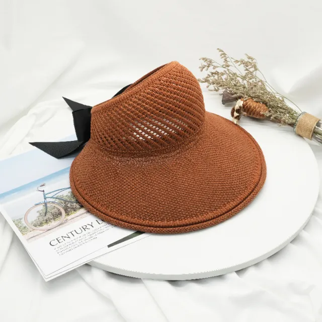 Women'S Sun Hat Anti Ultraviolet Roll Roll Foldable Empty Top Sandal Hat Caramel - Shop at LoveMi