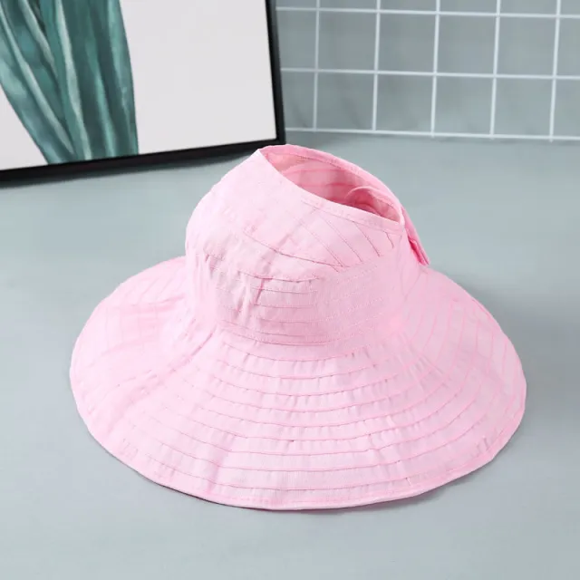 Foldable Sun Hat Cap Anti UV UPF Sun Shade Panama Roll Up Hat Soild Adjustable Cotton Wide Brim Visors Hat Rose Red - Shop at LoveMi