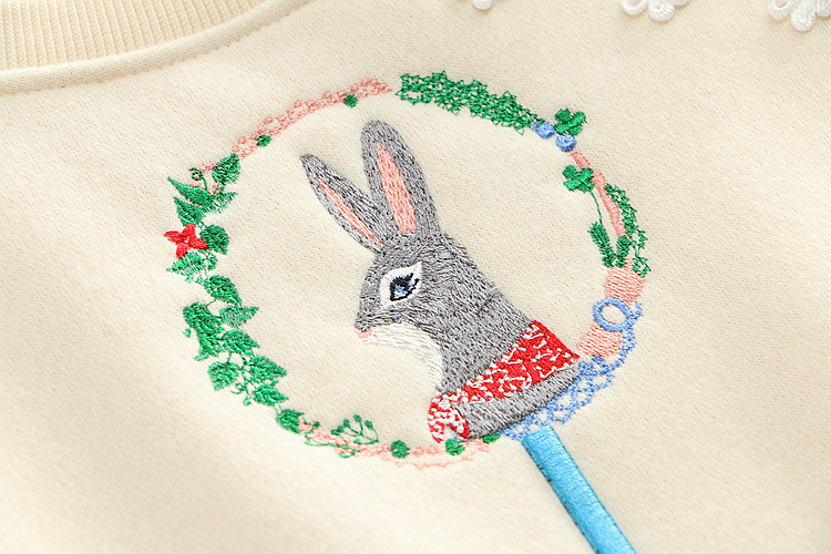 Title 4, Japanese cartoon rabbit embroidery pullover and...