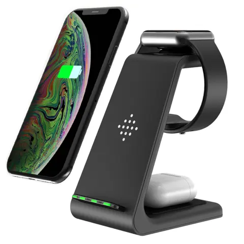 Wireless Charger Compatible with Iphone12 Three-In-One Charging Stand Iwatch6