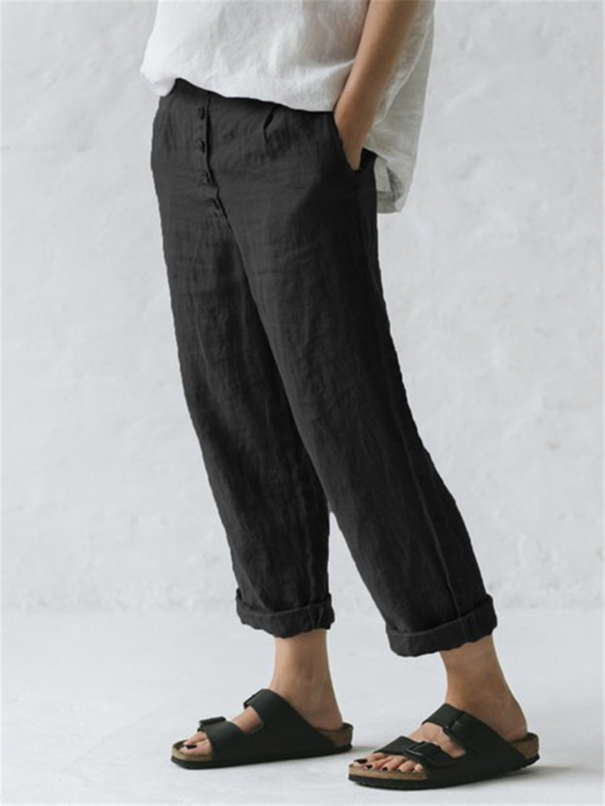 Title 6, Pantalones casuales de talla grande con botones...