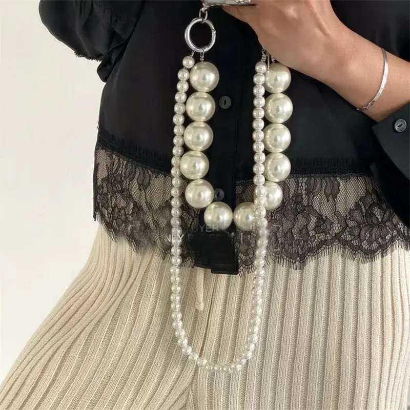 Creative Pearl Chain Mobile Phone Case Diagonal Backpack Soft