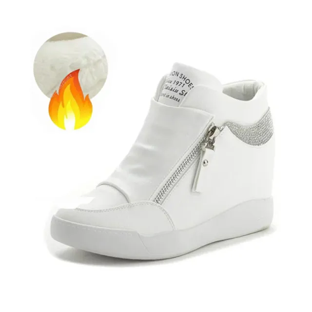 Inner increase women's shoes sports shoes casual platform high heels White - Shop at LoveMi