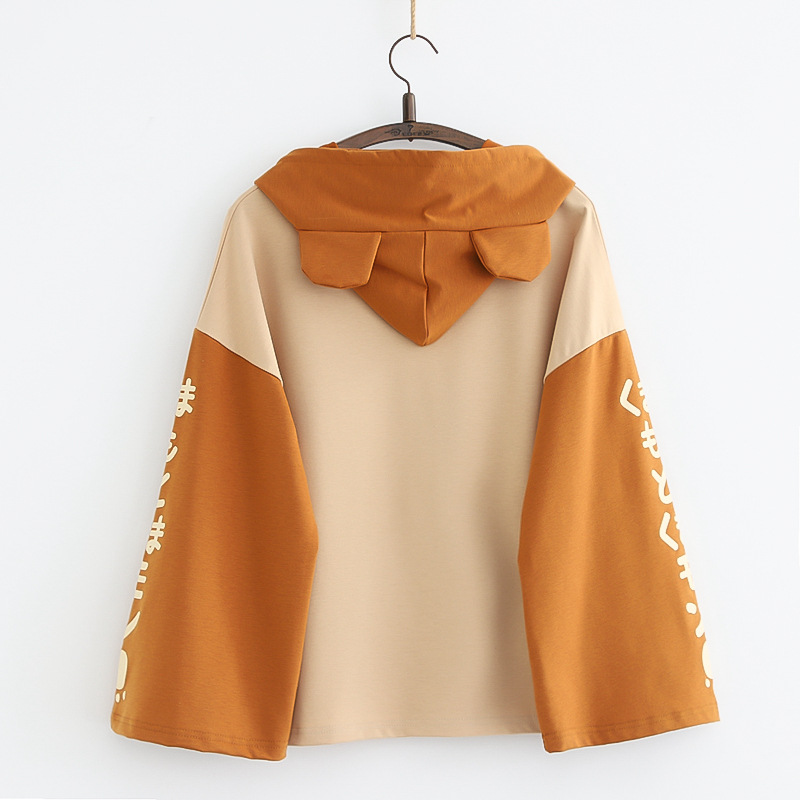 Korean Sweatshirt Japanese Cute Bear Print Top