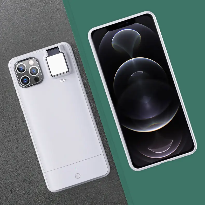 Creative Selfie Fill Light Mobile Phone Case 12pro Protective Cover Beauty Light Mobile Phone Case