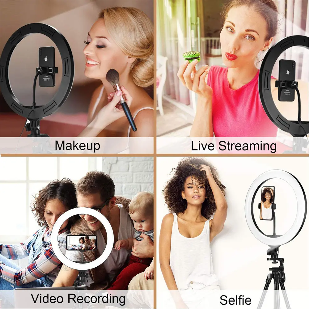 Compatible with Apple, Video Light, Dimmable Selfie