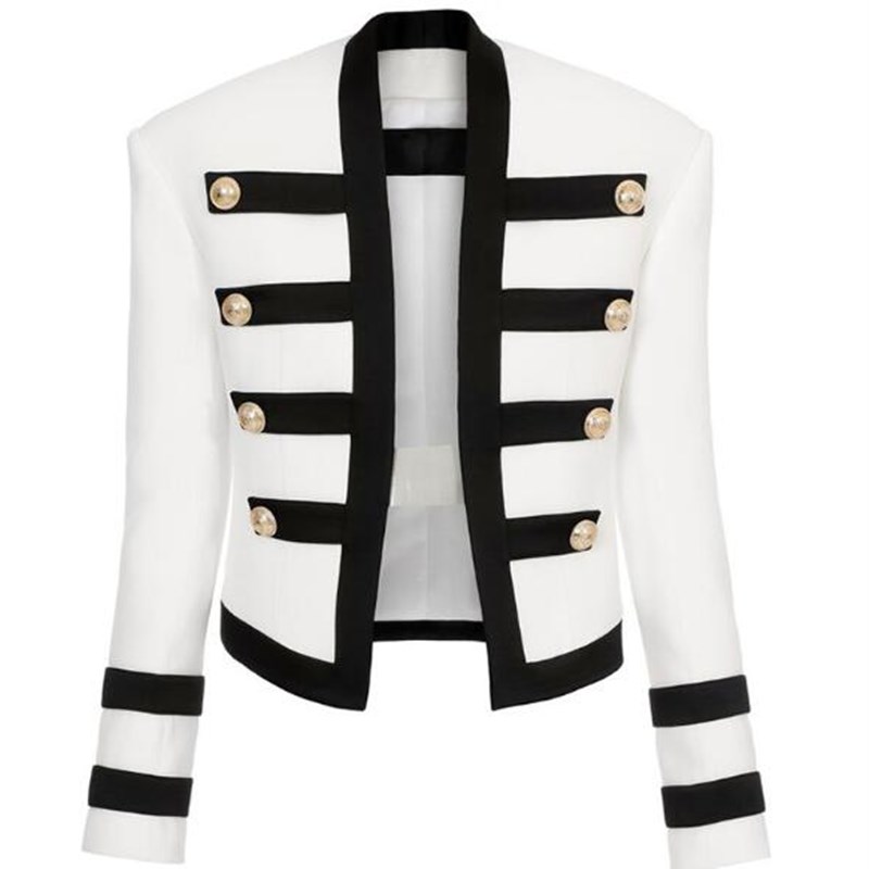 Handsome Black And White Contrast Jacket