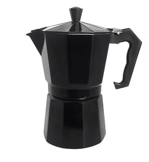 Pin Classic Aluminum Mocha Coffee Pot Italian Handmade 3 6 Cup Color Moka Pot Black - Shop at LoveMi