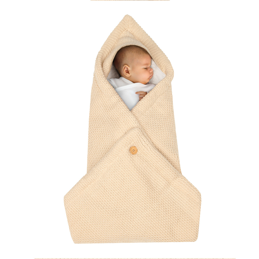  Multi-Purpose Stroller Thick Knitted Stroller Button Sleeping Bag Blanket — foto 6