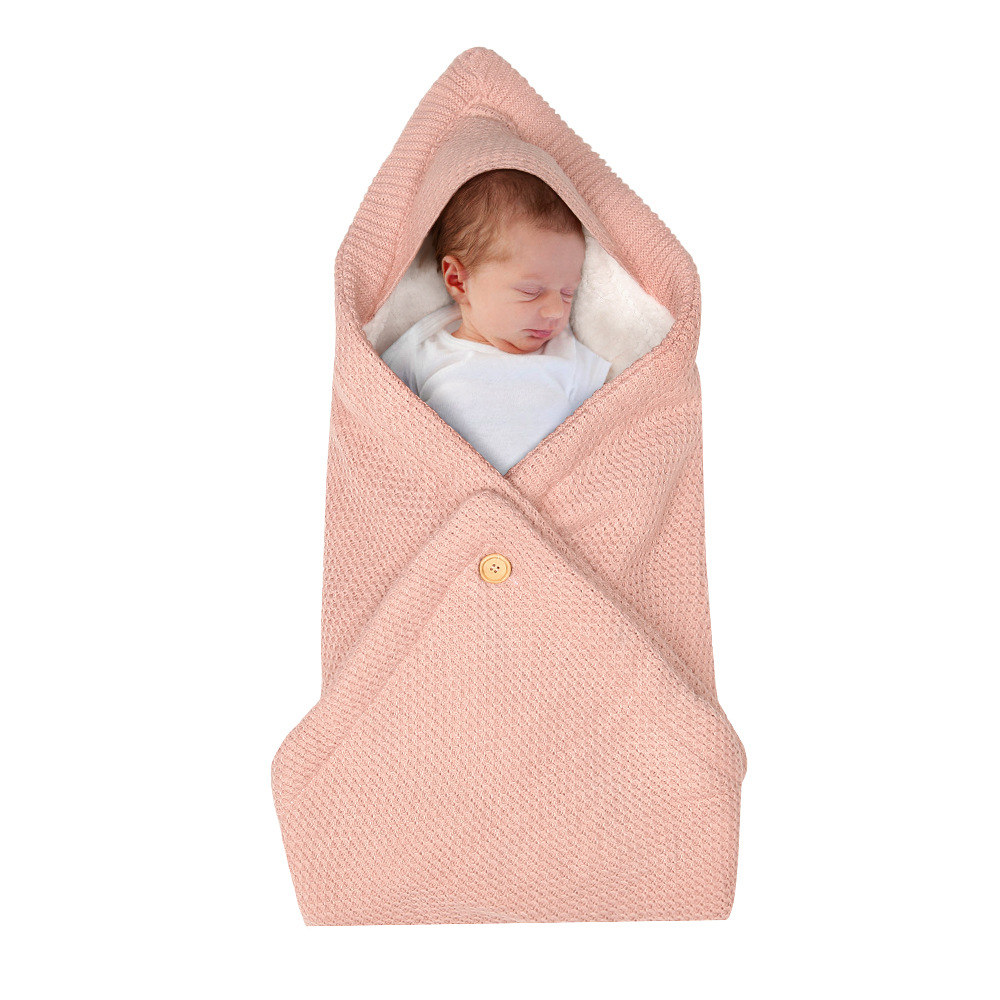  Multi-Purpose Stroller Thick Knitted Stroller Button Sleeping Bag Blanket — foto 3