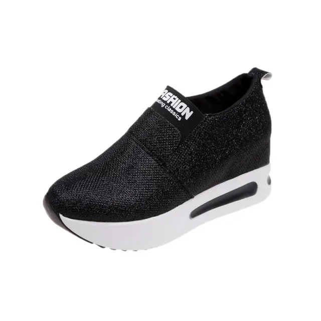 Casual Round Toe Shallow Mouth Solid Color Casual Women's Single Shoes Black - Shop at LoveMi