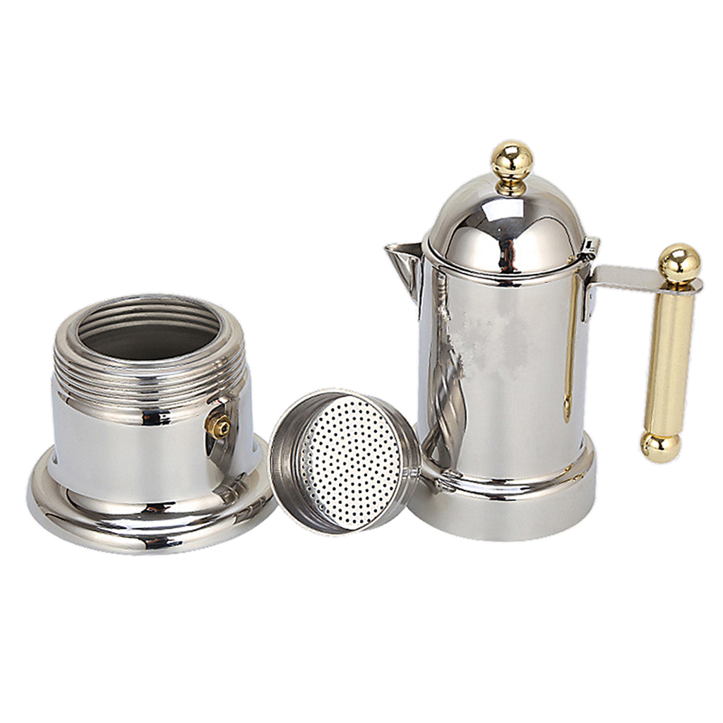 Title 3, Italian Stainless Steel Espresso Pot Moka Pot S...