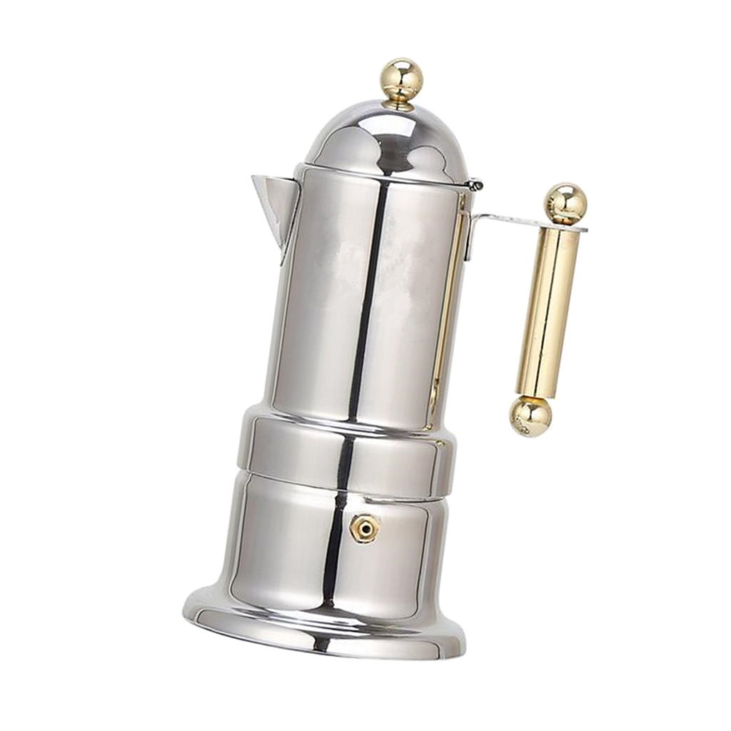 Title 1, Italian Stainless Steel Espresso Pot Moka Pot S...