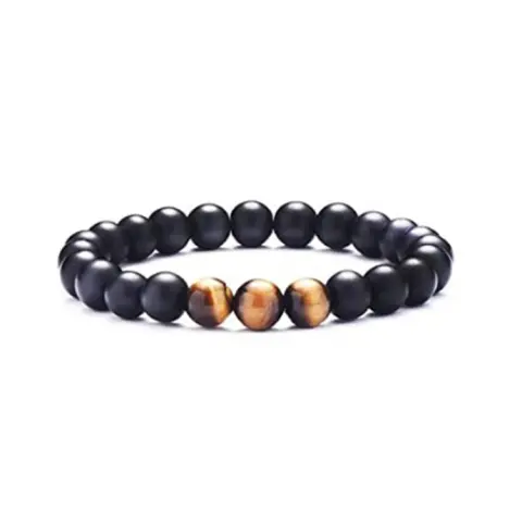 Tiger Eye Stone Volcanic Bracelet Men's