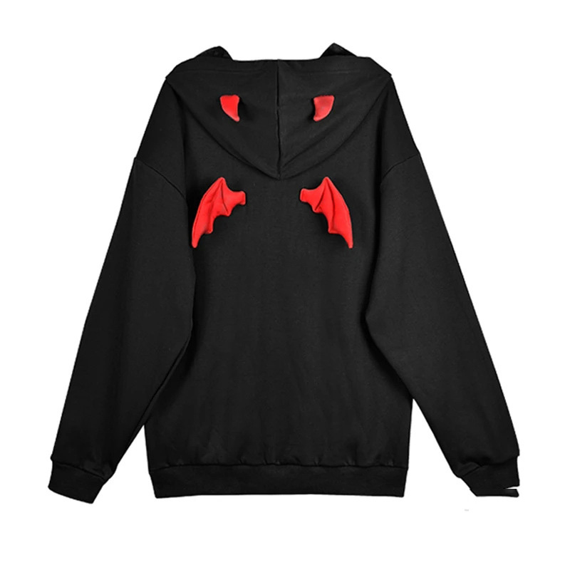 Loose Solid Color Hooded Long-Sleeved Sweater