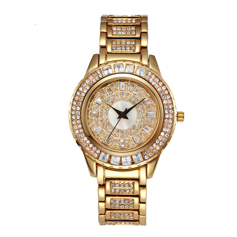 Color Diamond Waterproof High-end Leisure Steel Band Ladies Watch