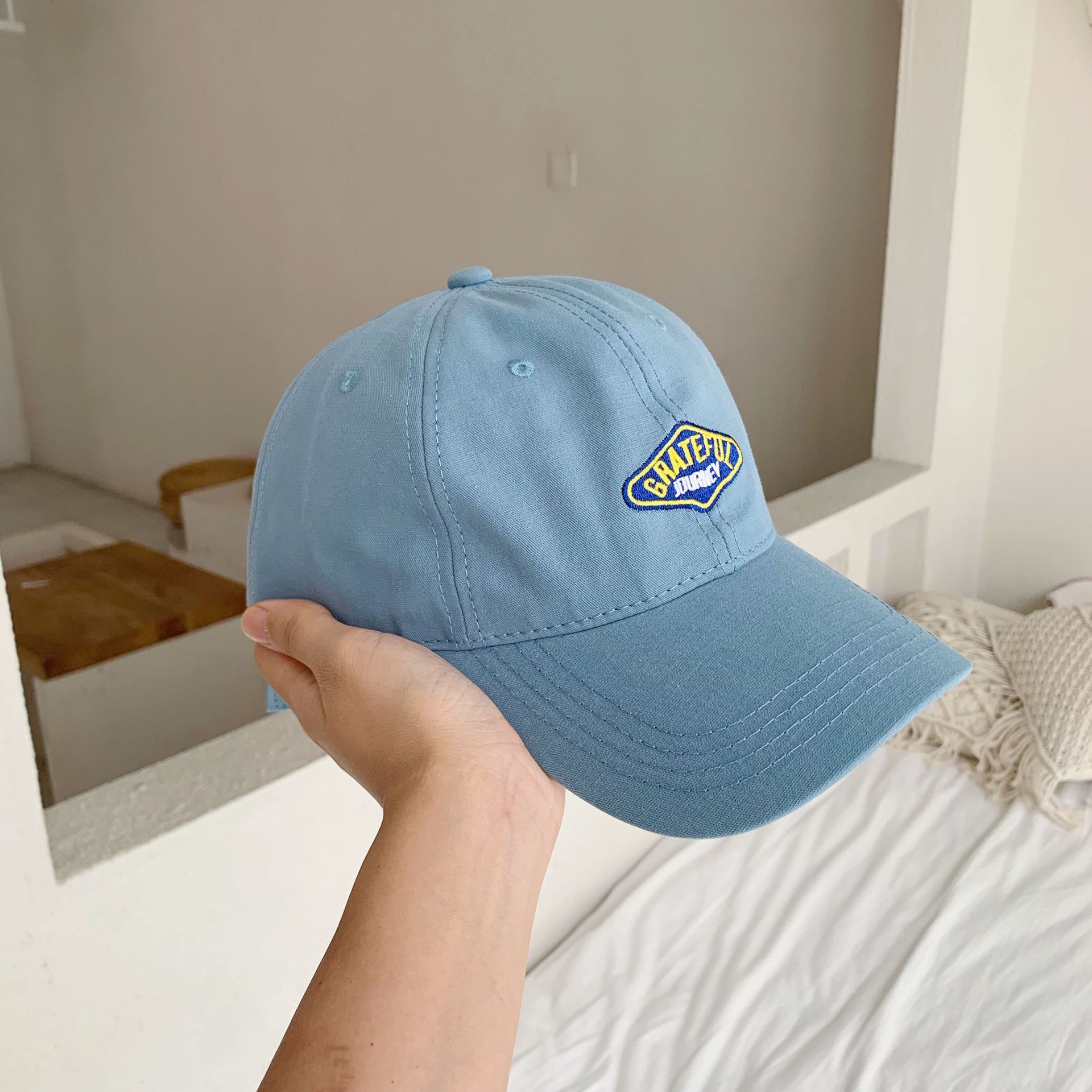 Korean Spring And Summer Blue Baseball Cap