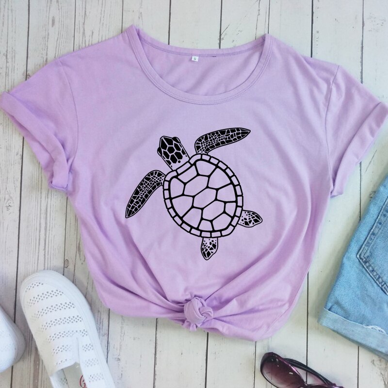 New T-shirt Sea Turtle Pattern Casual T-shirt
