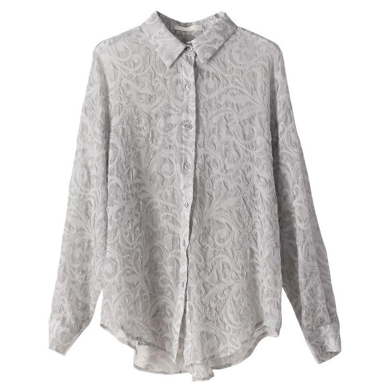 Jacquard Shirt Temperament Chiffon Shirt