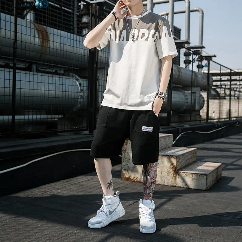 Short Sleeve T-Shirt Suit Men's New Fashion Summer