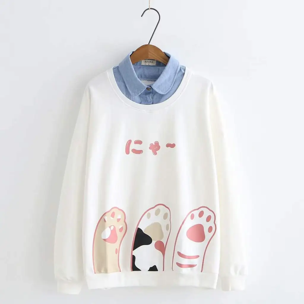 Spring Sweater Women'S Tide Spring And Autumn College Wind Junior High School Students Thin Loose Loose Spring Girl Cute Top Clothes - G