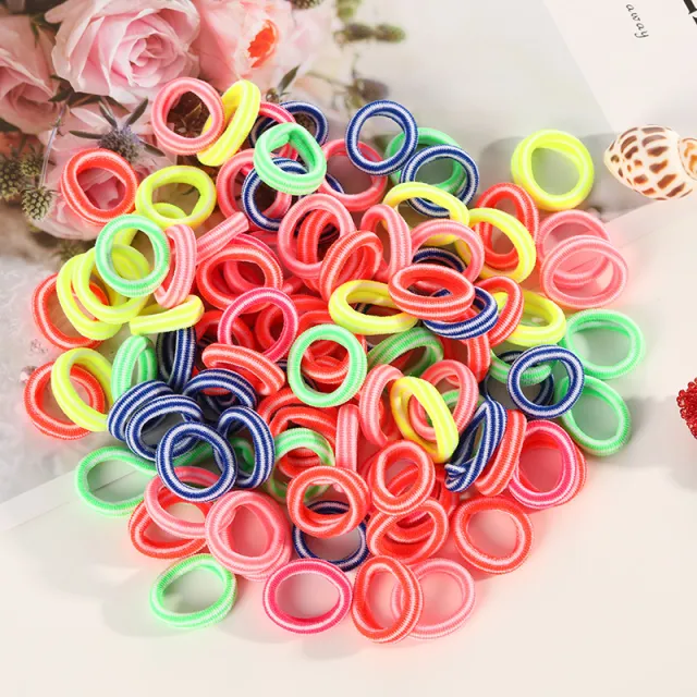 100 Small Towel Ring Bags Korean Candy Color High Elasticity Hair Accessories Head Rope 2Cm Style 3 - Shop at LoveMi
