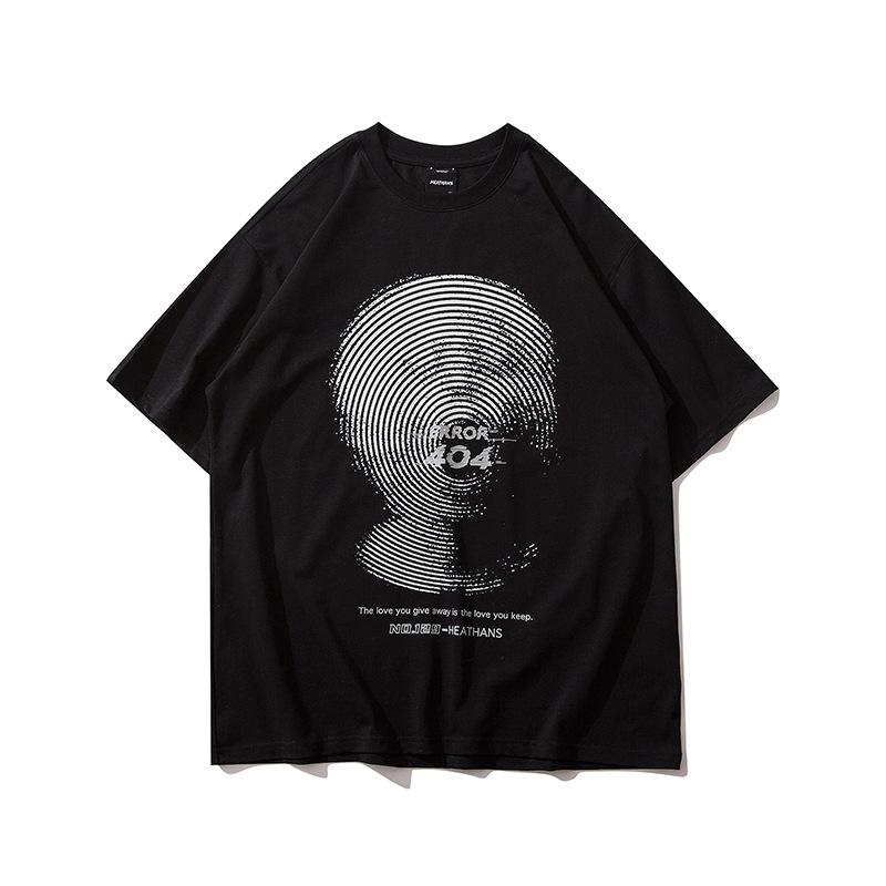 Summer Men'S And Women'S T-Shirts High Street Super Large Size Tide Loose Large Size Couple Short Sleeves