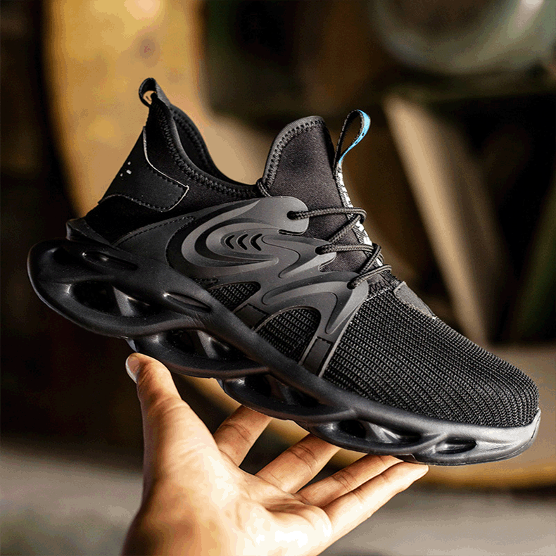 Labor Insurance Shoes Men'S Summer Breathable Lightweight Mesh Work Shoes, Anti-Smashing And Anti-Piercing Steel Toe Cap Construction Site Labor Insurance Shoes